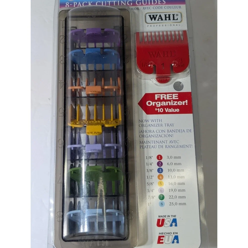 Wahl 3170400 8 Color Coded Cutting Guides with Organizer